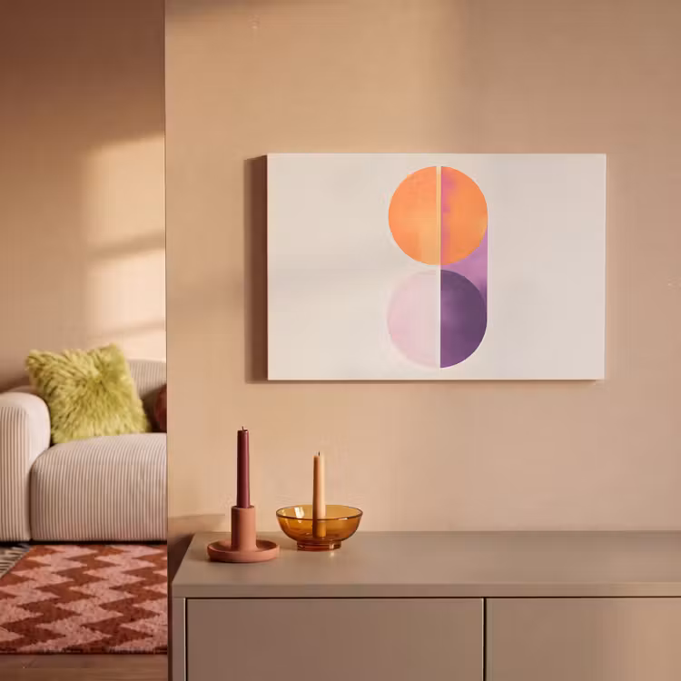 Canvas schilderij - Cirkels - Abstract - Paars — 2