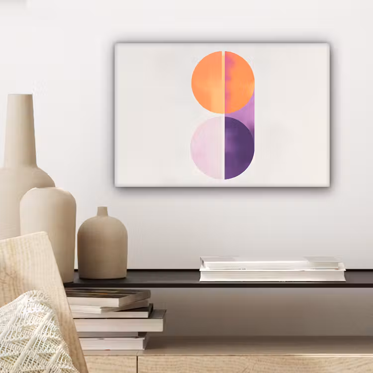 Canvas schilderij - Cirkels - Abstract - Paars — 5