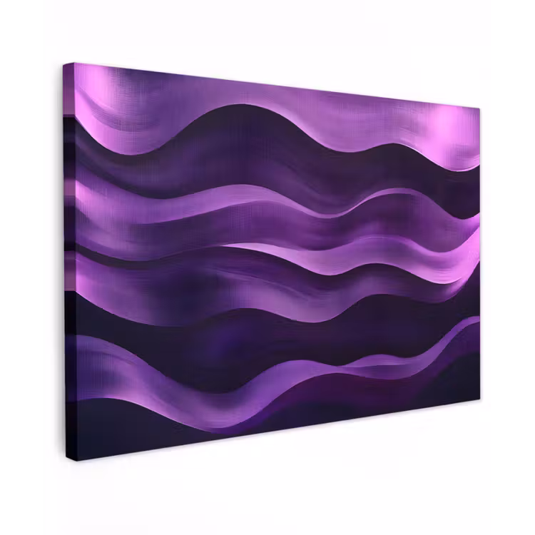 Canvas schilderij - Golven - Abstract - Paars — 1