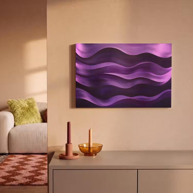 Canvas schilderij - Golven - Abstract - Paars — 2