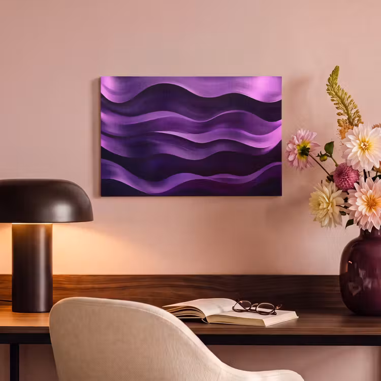 Canvas schilderij - Golven - Abstract - Paars — 4