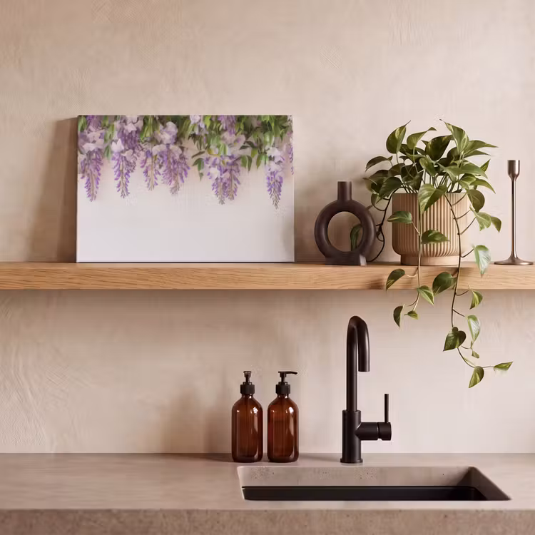 Canvas schilderij - Blauwe regen - Bloemen - Paars — 3