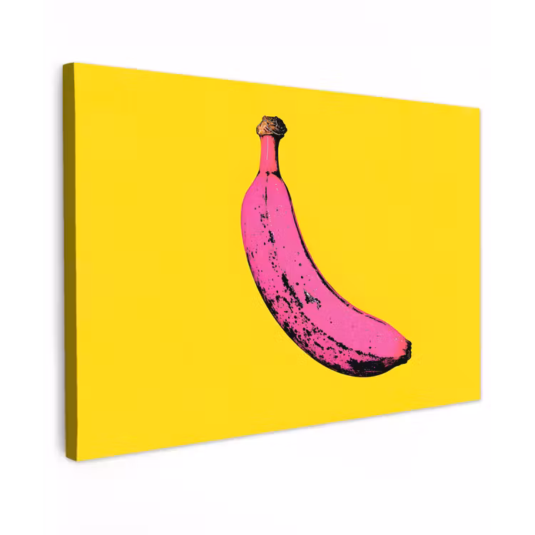 Canvas schilderij - Banaan - Grafisch - Geel — 1