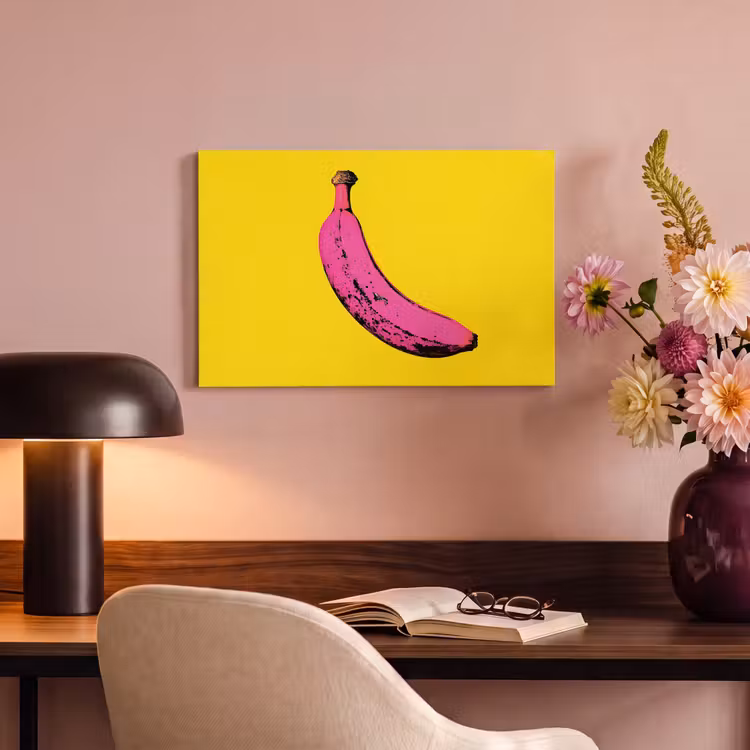 Canvas schilderij - Banaan - Grafisch - Geel — 4