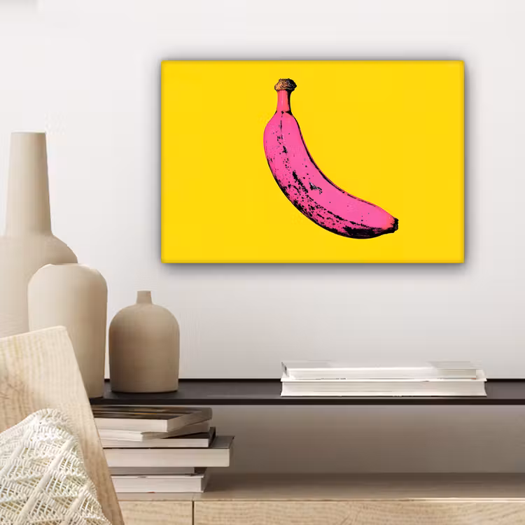 Canvas schilderij - Banaan - Grafisch - Geel — 5