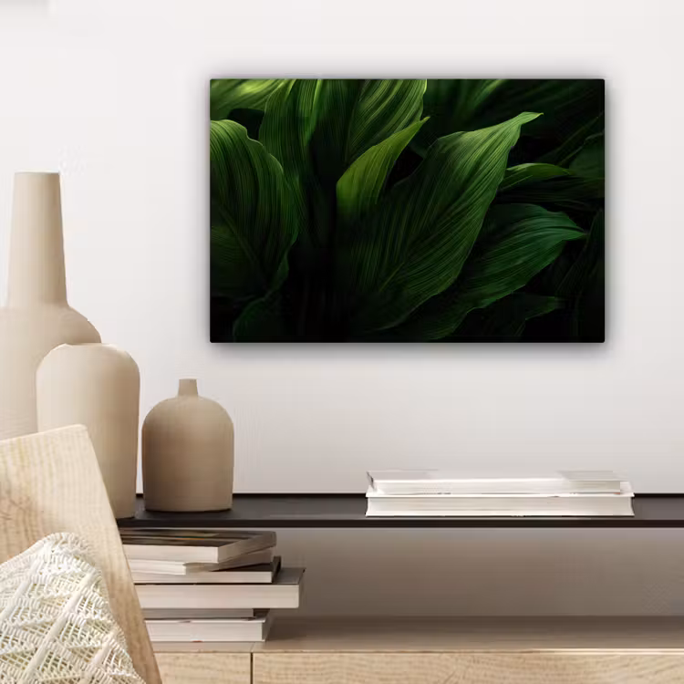 Canvas schilderij - Bladeren - Schaduw - Groen - Textuur — 5