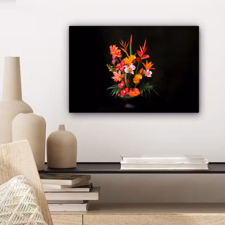 Canvas schilderij - Boeket - Bloemen - Exotisch — 5