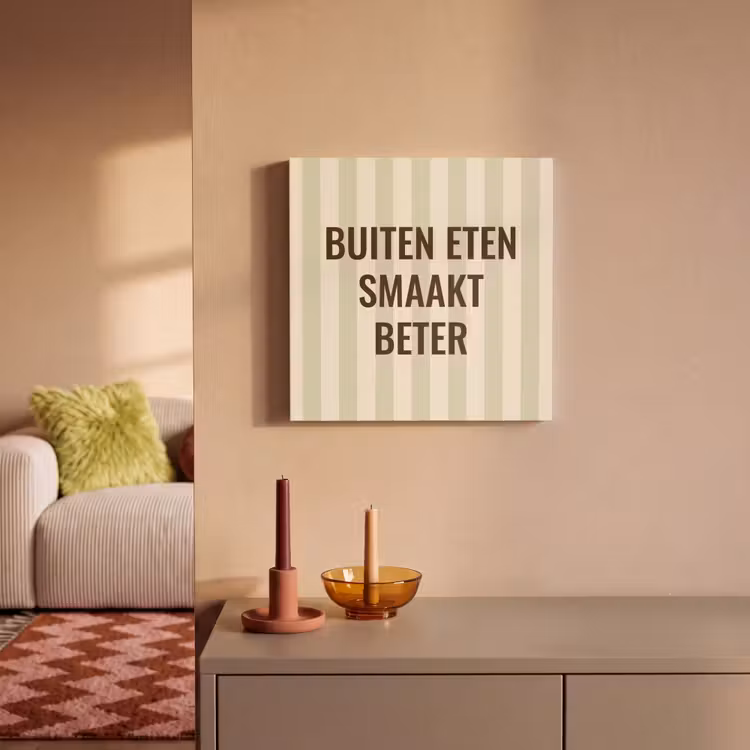 Canvas schilderij - Buiten - Quote - Strepen - Zomer — 1