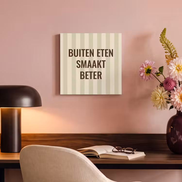 Canvas schilderij - Buiten - Quote - Strepen - Zomer — 2