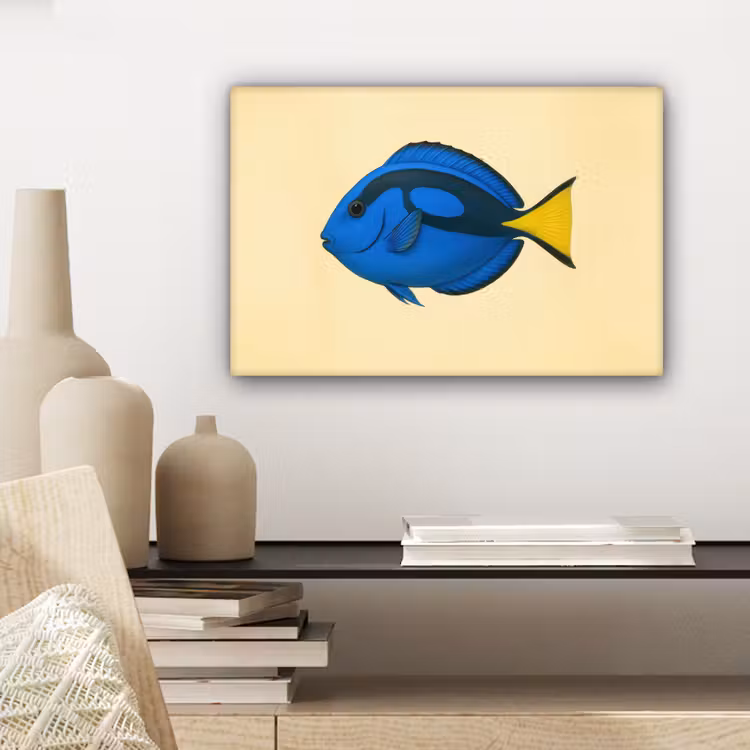 Canvas schilderij - Blauw - Dory - Vis - Staartvin — 5