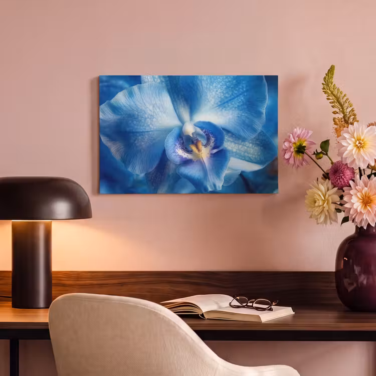 Canvas schilderij - Blauw - Orchidee - Elegeant — 4