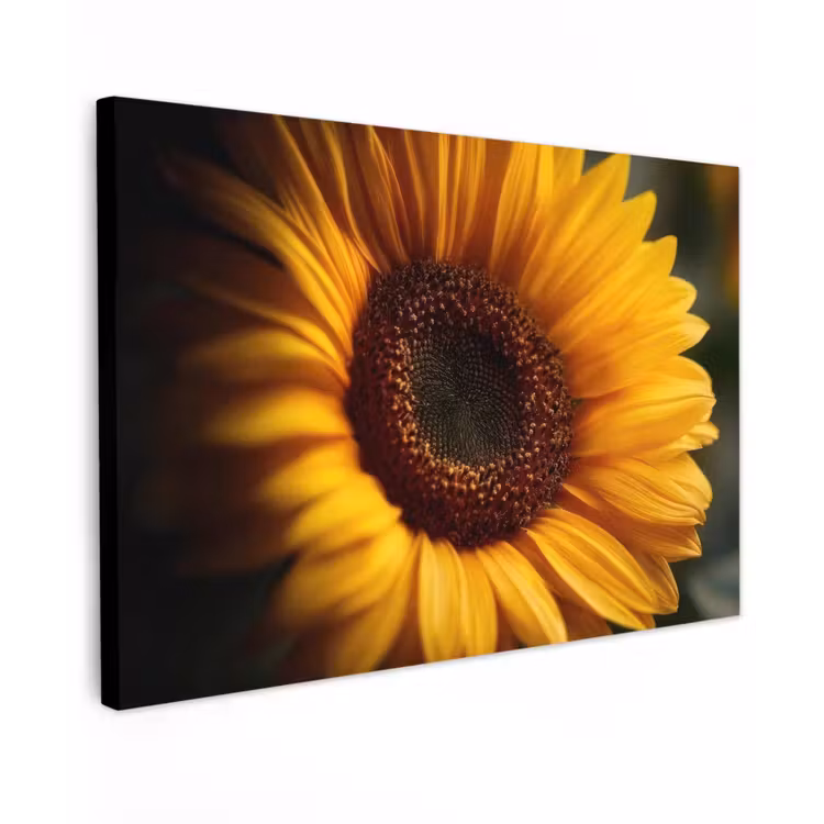 Canvas schilderij - Geel - Zonnebloem - Zomers — 1