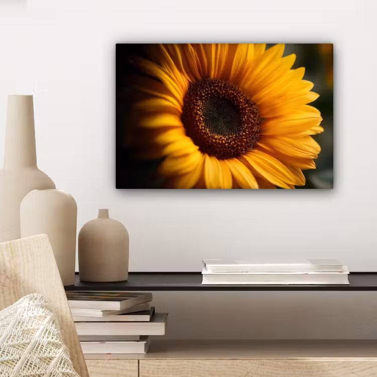 Canvas schilderij - Geel - Zonnebloem - Zomers — 5