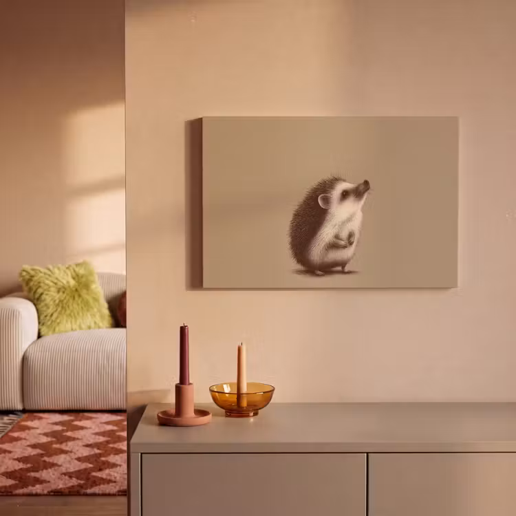 Canvas schilderij - Egel - Snuitje - Bruin - Stekels — 2