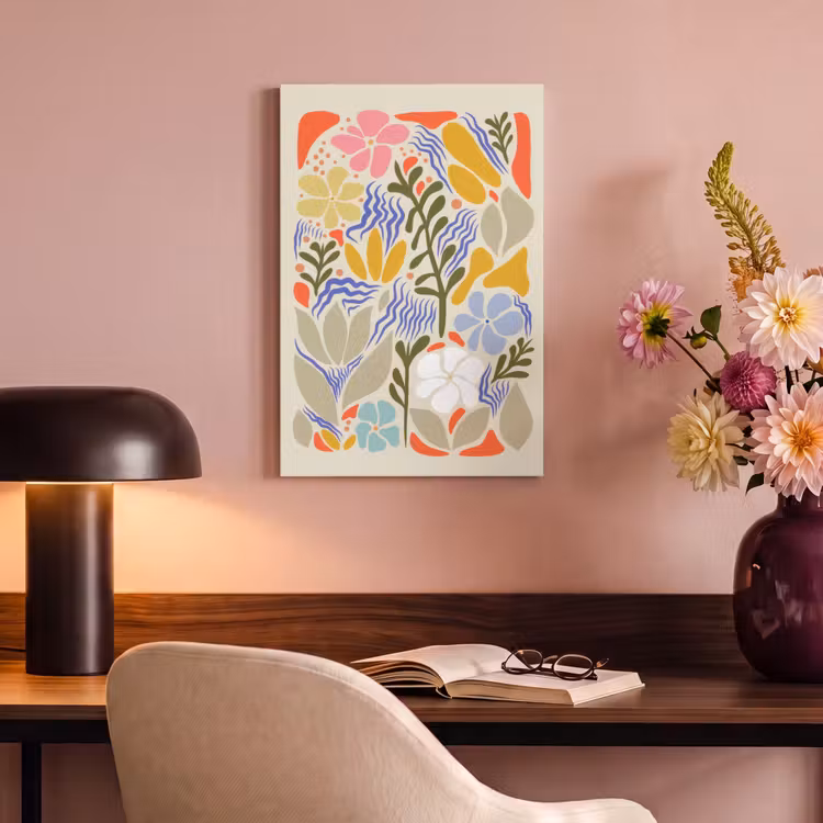 Canvas schilderij - Abstract - Bloemen - Bladeren — 2
