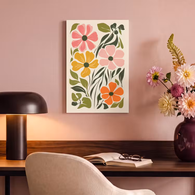 Canvas schilderij - Bloemen - Speels - Kleurrijk — 2