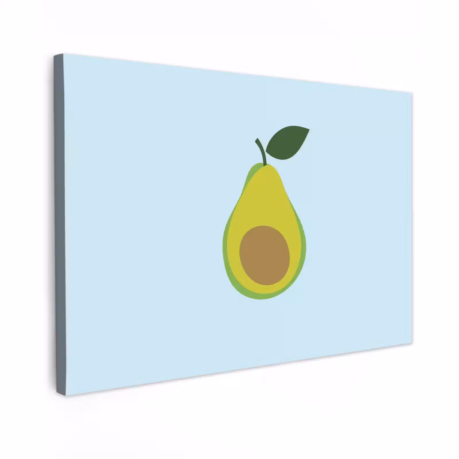 Canvas schilderij - Avocado - Illustratie - Groene - Vrucht — 1