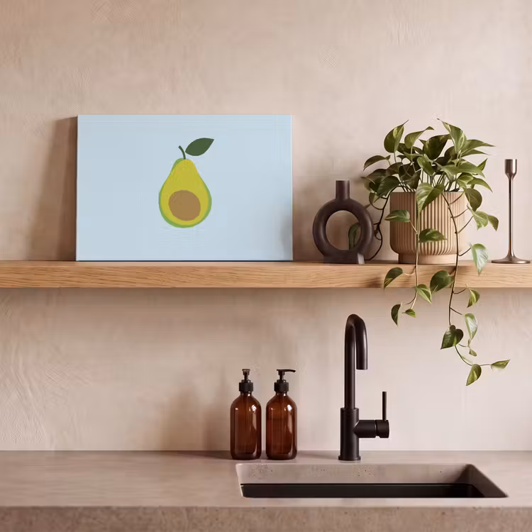 Canvas schilderij - Avocado - Illustratie - Groene - Vrucht — 3