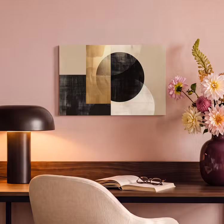 Canvas schilderij - Abstract - Goud - Zwart - Kunst — 4