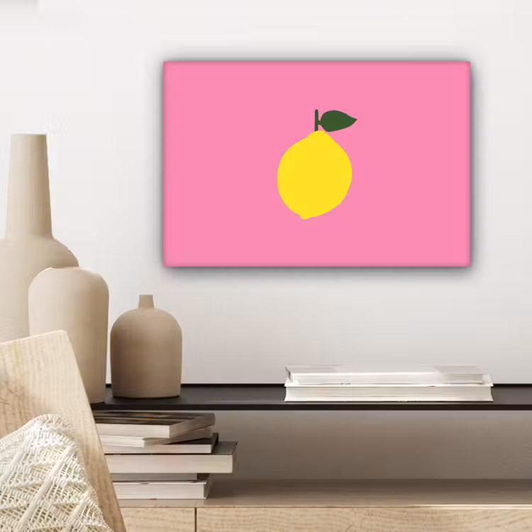 Canvas schilderij - Citroen - Geel - Fris — 5