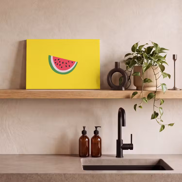 Canvas schilderij - Fruit - Watermeloen - Geel — 3