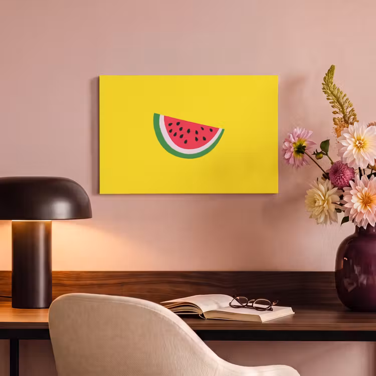 Canvas schilderij - Fruit - Watermeloen - Geel — 4