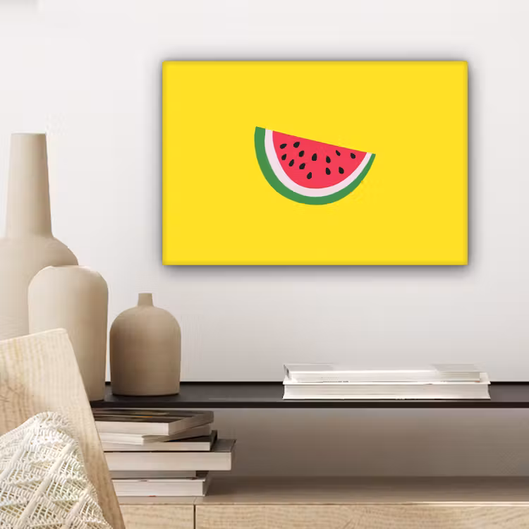 Canvas schilderij - Fruit - Watermeloen - Geel — 5