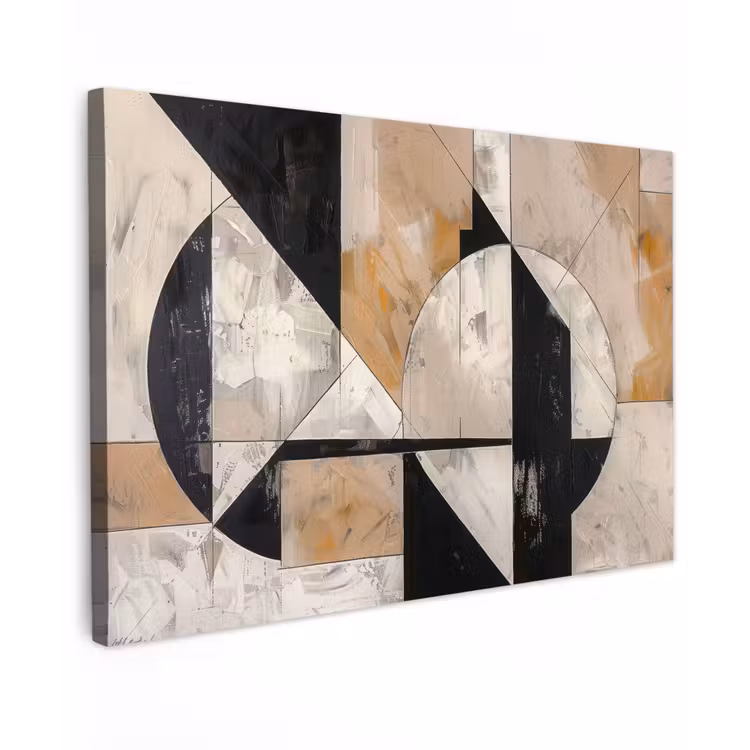 Canvas schilderij - Abstract - Modern - Geometrisch - Pastel — 1