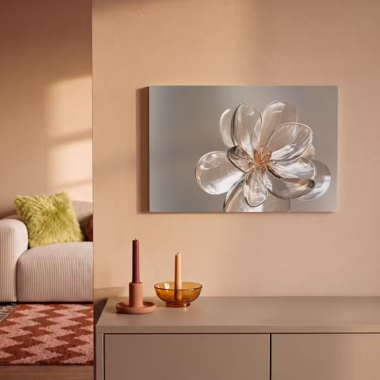 Canvas schilderij - Bloem - Glazen - Doorzichtig — 2