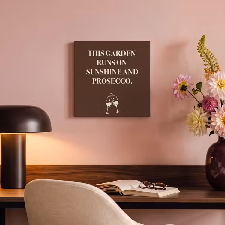 Canvas schilderij - Bruin - Zomer - Quote - Drinken — 2