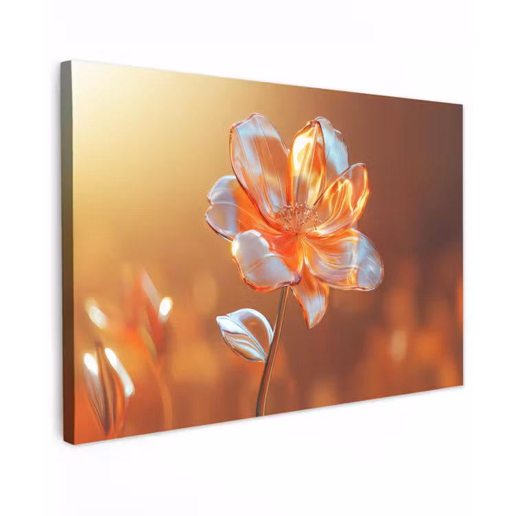 Canvas schilderij - Glazen - Bloem - Zonlicht — 1