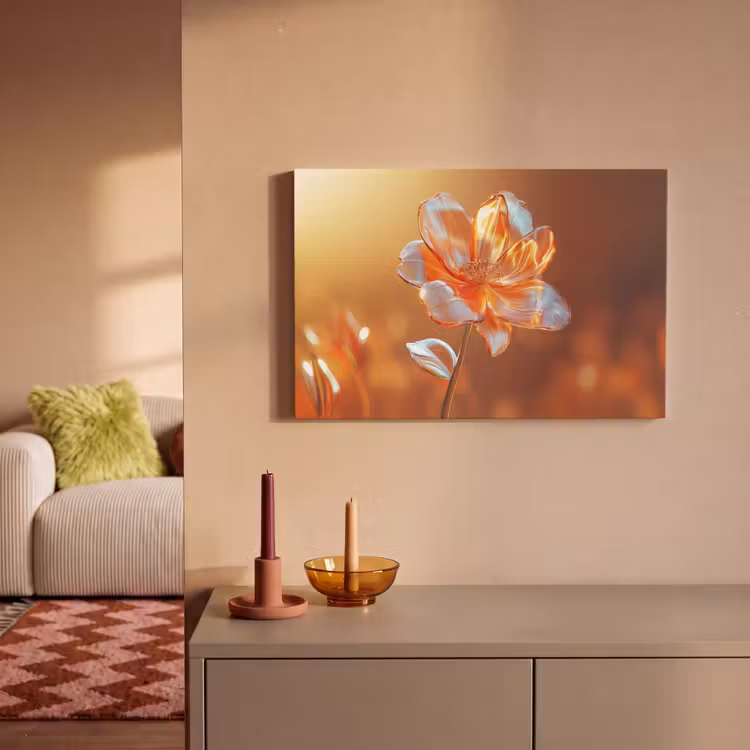 Canvas schilderij - Glazen - Bloem - Zonlicht — 2