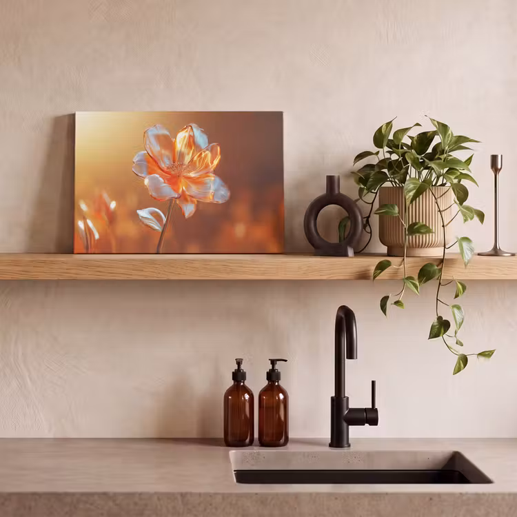 Canvas schilderij - Glazen - Bloem - Zonlicht — 3
