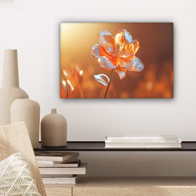 Canvas schilderij - Glazen - Bloem - Zonlicht — 5