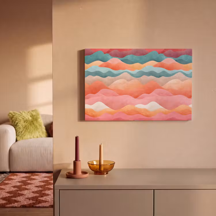 Canvas schilderij - Golven - Kleurrijk - Abstract — 2