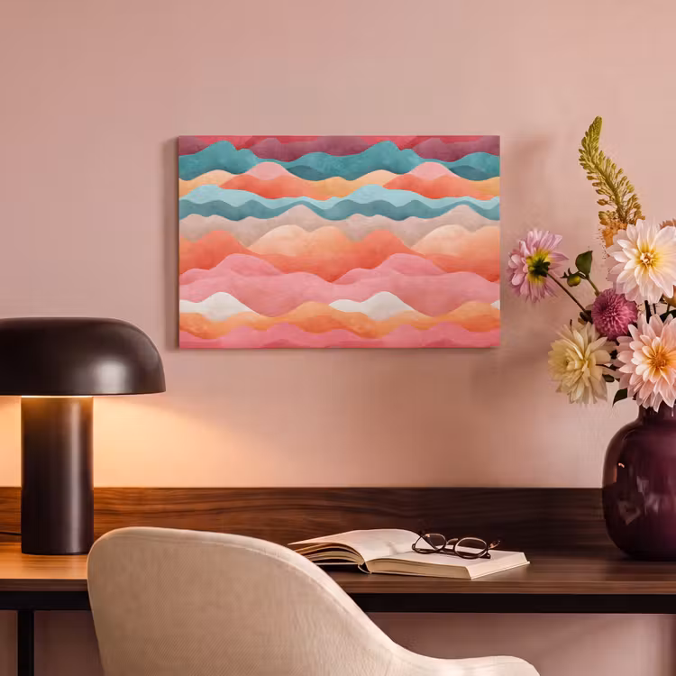 Canvas schilderij - Golven - Kleurrijk - Abstract — 4