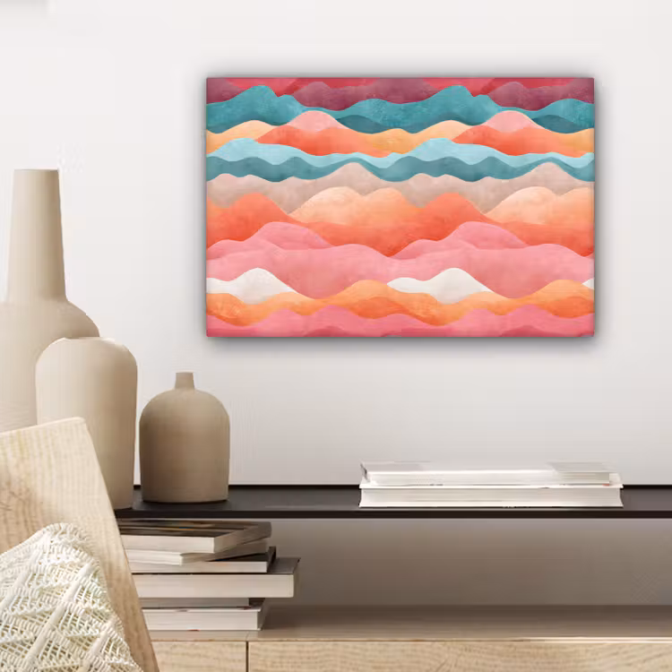 Canvas schilderij - Golven - Kleurrijk - Abstract — 5