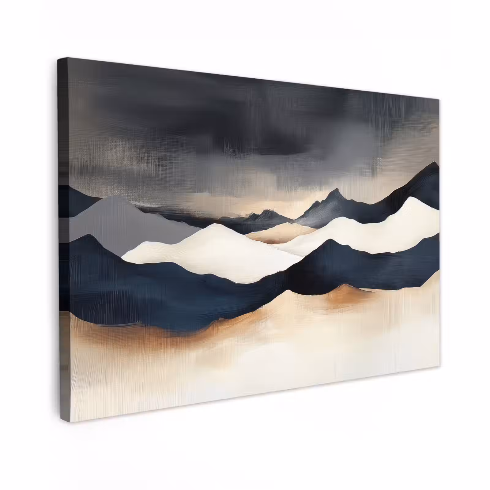Canvas schilderij - Bergen - Donkerblauw - Landschap — 1