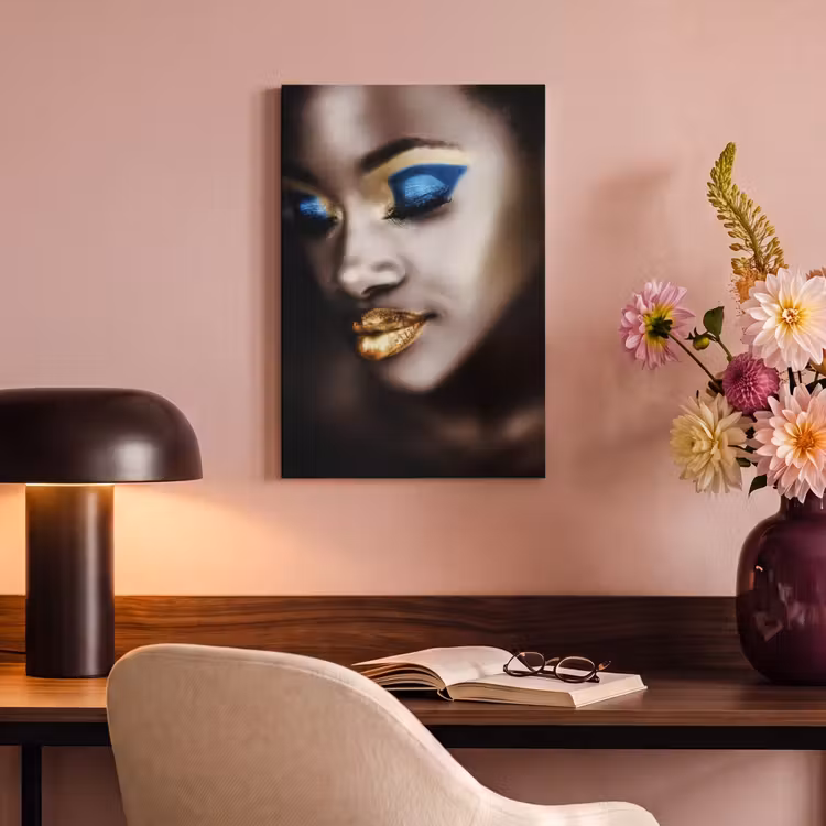 Canvas schilderij - Black and Gold - Vrouw - Make up — 4