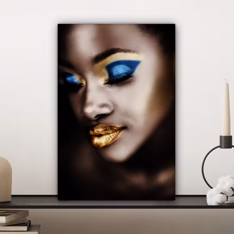 Canvas schilderij - Black and Gold - Vrouw - Make up — 5