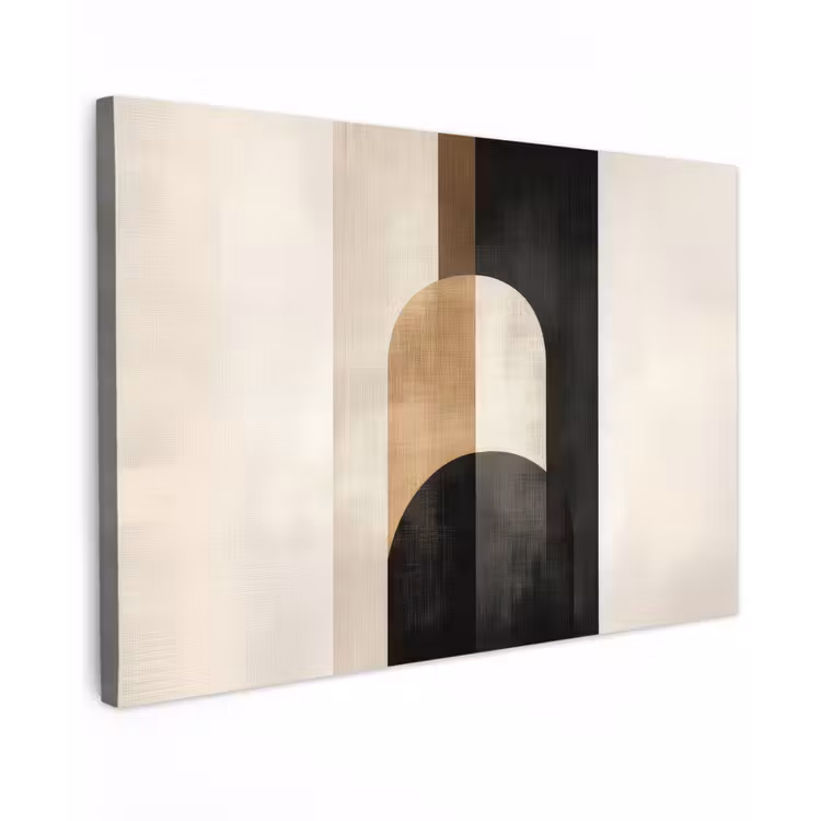 Canvas schilderij - Geometrische - Vormen - Wit — 1