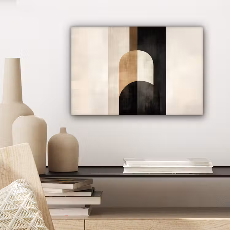 Canvas schilderij - Geometrische - Vormen - Wit — 5