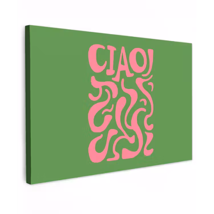 Canvas schilderij - Abstract - Roze - Ciao - Vormen — 1