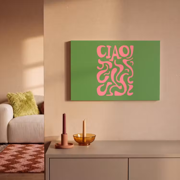 Canvas schilderij - Abstract - Roze - Ciao - Vormen — 2