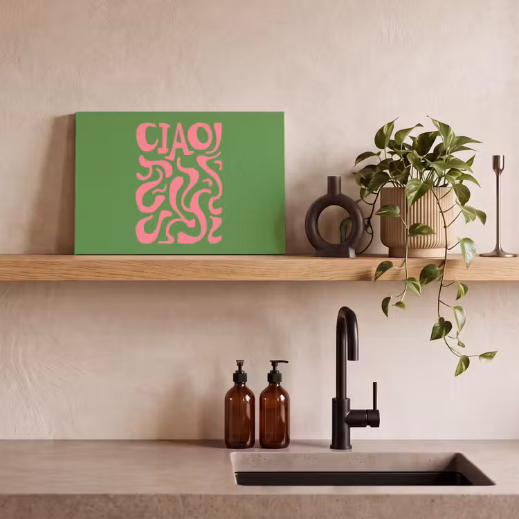 Canvas schilderij - Abstract - Roze - Ciao - Vormen — 3