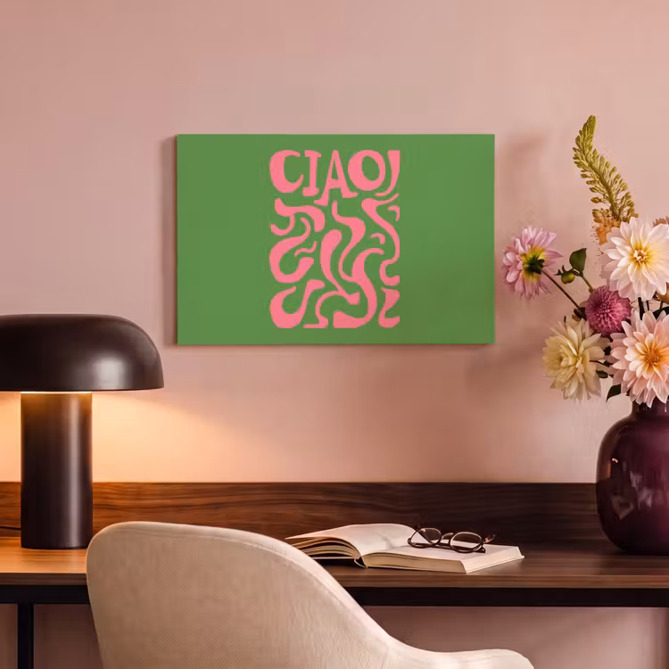 Canvas schilderij - Abstract - Roze - Ciao - Vormen — 4