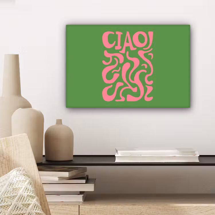 Canvas schilderij - Abstract - Roze - Ciao - Vormen — 5