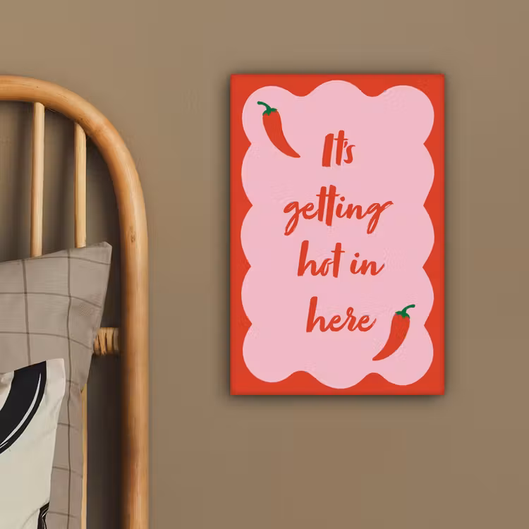 Canvas schilderij - Chilipeper - Red - Hot - Quotes — 3