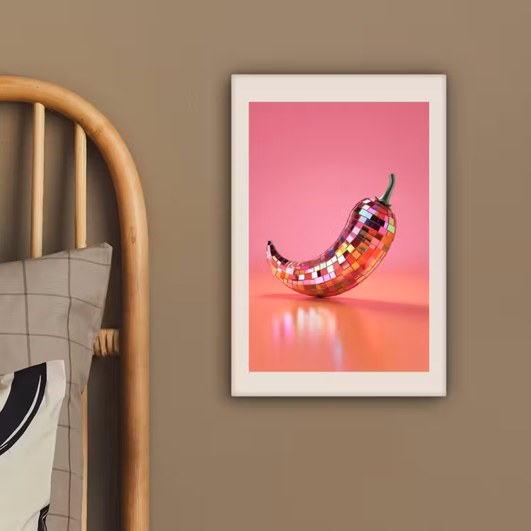 Canvas schilderij - Disco - Peper - Roze — 3