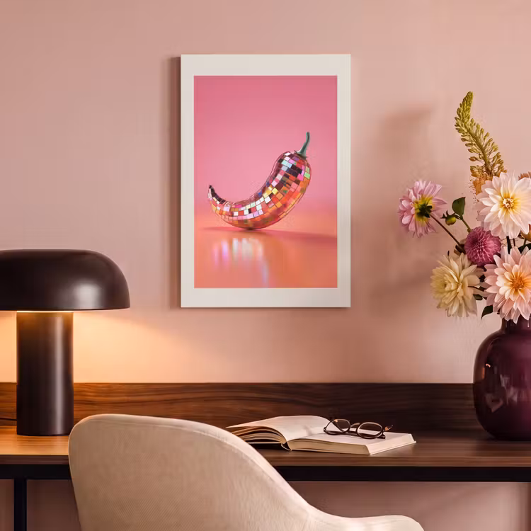 Canvas schilderij - Disco - Peper - Roze — 4